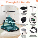 6-in-1 Baby Activity Walker with Canopy — White — image 11
