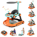 6-in-1 Baby Activity Walker with Canopy — Orange — image 3