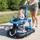 6-in-1 Baby Activity Walker with Canopy — Blue — image 1