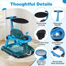 6-in-1 Baby Activity Walker with Canopy — Blue — image 11