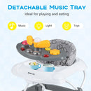 Foldable Baby Activity Walker with Music Tray — Grey — image 10