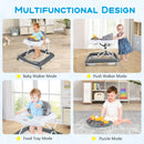 Foldable Baby Activity Walker with Music Tray — Grey — image 11