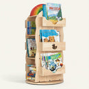BINDI revolving kids bookcase filled with books