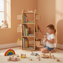 BINDI solid wood rotating bookcase lifestyle view