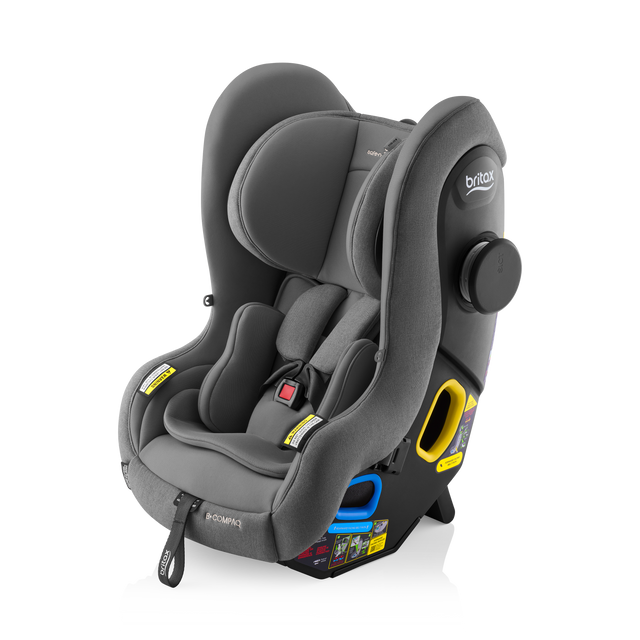 Britax Safe-n-Sound B-Compaq Style Car Seat - Mineral Grey - angled view