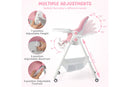 Costway high chair adjustment positions