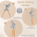 Space-saving folding design of the Costway 7-in-1 high chair