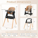 Costway 7-in-1 foldable high chair dimensions