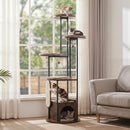 183 cm Metal-Frame Cat Tower with Four Round Platforms – view 1