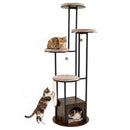183 cm Metal-Frame Cat Tower with Four Round Platforms – view 4