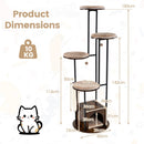 183 cm Metal-Frame Cat Tower with Four Round Platforms – view 5