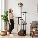 183 cm Metal-Frame Cat Tower with Four Round Platforms – view 6
