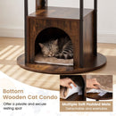 183 cm Metal-Frame Cat Tower with Four Round Platforms – view 7