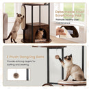 183 cm Metal-Frame Cat Tower with Four Round Platforms – view 9