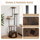 183 cm Metal-Frame Cat Tower with Four Round Platforms – view 10