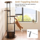 183 cm Metal-Frame Cat Tower with Four Round Platforms – view 11