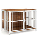 100 cm Dog Crate Furniture with Double Front Doors – Wood view 3