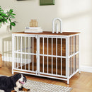 100 cm Dog Crate Furniture with Double Front Doors – Wood view 6