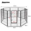 8-Panel Metal Pet Playpen with Latching Gate – view 4