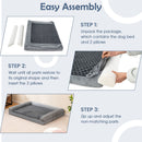 Grey Foam Dog Bed with Three-Sided Bolsters – Grey / L view 10