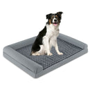 Grey Foam Dog Bed with Three-Sided Bolsters – Grey / XL view 3