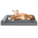 Grey Foam Dog Bed with Three-Sided Bolsters – Grey / XL view 4