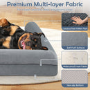 Grey Foam Dog Bed with Three-Sided Bolsters – Grey / XL view 9