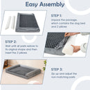Grey Foam Dog Bed with Three-Sided Bolsters – Grey / XL view 10