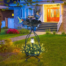 Solar Bird Bath and Feeder with Flower Planter – 18593 – image 1