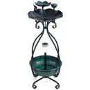 Solar Bird Bath and Feeder with Flower Planter – 18593 – image 4