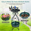 Solar Bird Bath and Feeder with Flower Planter – 18593 – image 8