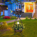 Solar Bird Bath and Feeder with Flower Planter – 18594 – image 2