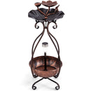 Solar Bird Bath and Feeder with Flower Planter – 18594 – image 4