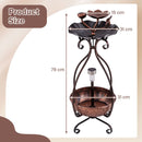 Solar Bird Bath and Feeder with Flower Planter – 18594 – image 5