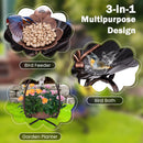 Solar Bird Bath and Feeder with Flower Planter – 18594 – image 7