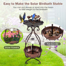 Solar Bird Bath and Feeder with Flower Planter – 18594 – image 8