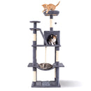 158 cm Dark Grey Cat Tower with Condo and Hammock – view 4