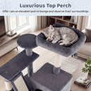 158 cm Dark Grey Cat Tower with Condo and Hammock – view 6