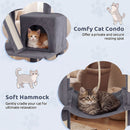 158 cm Dark Grey Cat Tower with Condo and Hammock – view 7