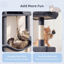 158 cm Dark Grey Cat Tower with Condo and Hammock – view 9