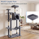 158 cm Dark Grey Cat Tower with Condo and Hammock – view 10