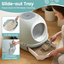 Helicopter-Style Covered Cat Litter Box with Pull-Out Tray – view 7