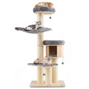 174 cm Solid Wood Cat Tree with Condo and Hammock – view 4