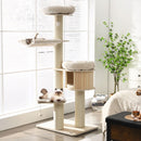 174 cm Solid Wood Cat Tree with Condo and Hammock – view 7