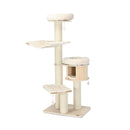 174 cm Solid Wood Cat Tree with Condo and Hammock – view 8