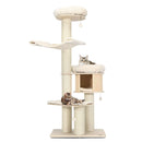 174 cm Solid Wood Cat Tree with Condo and Hammock – view 9