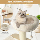 174 cm Solid Wood Cat Tree with Condo and Hammock – view 11