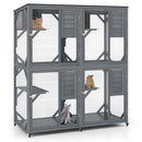 182 cm Wheeled Wooden Catio with Two Resting Houses – view 4