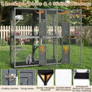 182 cm Wheeled Wooden Catio with Two Resting Houses – view 11