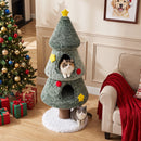 127 cm Plush Festive Cat Tower with Two Condos – view 2